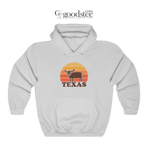 Funny Vintage Style Texas Cow Hoodie