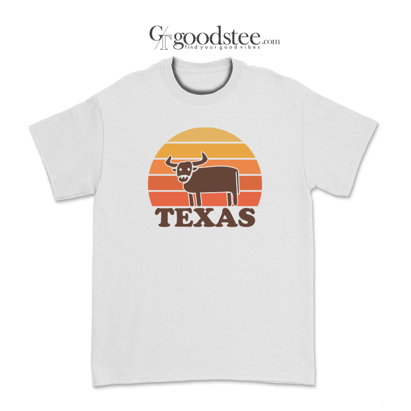 Funny Vintage Style Texas Cow T-Shirt Funny Vintage Style Texas Cow T-Shirt