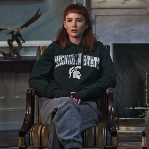 Jennifer Lawrence Don't Look Up Kate Dibiasky Michigan State Hoodie