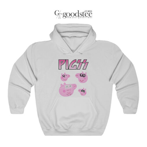 Pigss Peppa Pig X Kiss Band Parody Hoodie