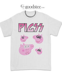 Pigss Peppa Pig X Kiss Band Parody T-Shirt