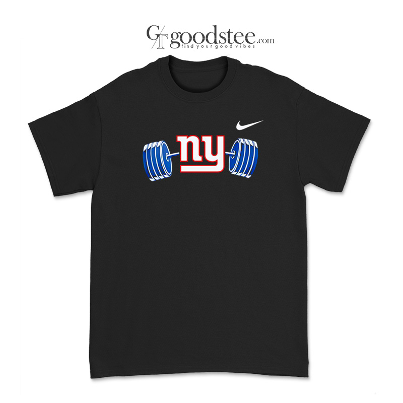 New York Giants Daniel Jones Nike Ny Barbell T-Shirt Goodstee