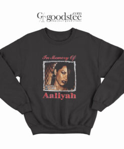 Vintage Hailey Baldwin In Memory Of Aaliyah Sweatshirt
