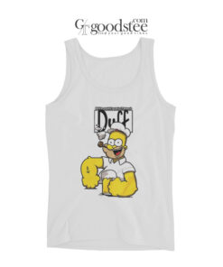 Homer Simpson Beer Makes You Strong Duff Tank Top