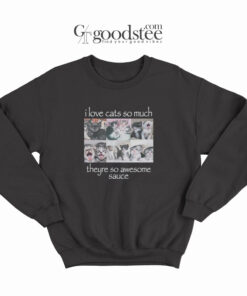 I Love Cats So Much Theyre So Awesome Sauce Sweatshirt