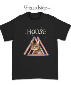 Rainbow Laser Cat House T-Shirt